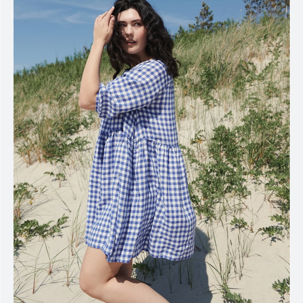 Ripe Blue Gingham Mini Dress - Picture 3 of 7